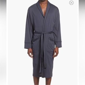 Daniel Buchler Grey 100% Ultra Soft Peruvian Pima Cotton Tie Men’s Robe L/XL
